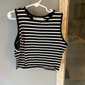 Pull and Bear Striped Crop Top